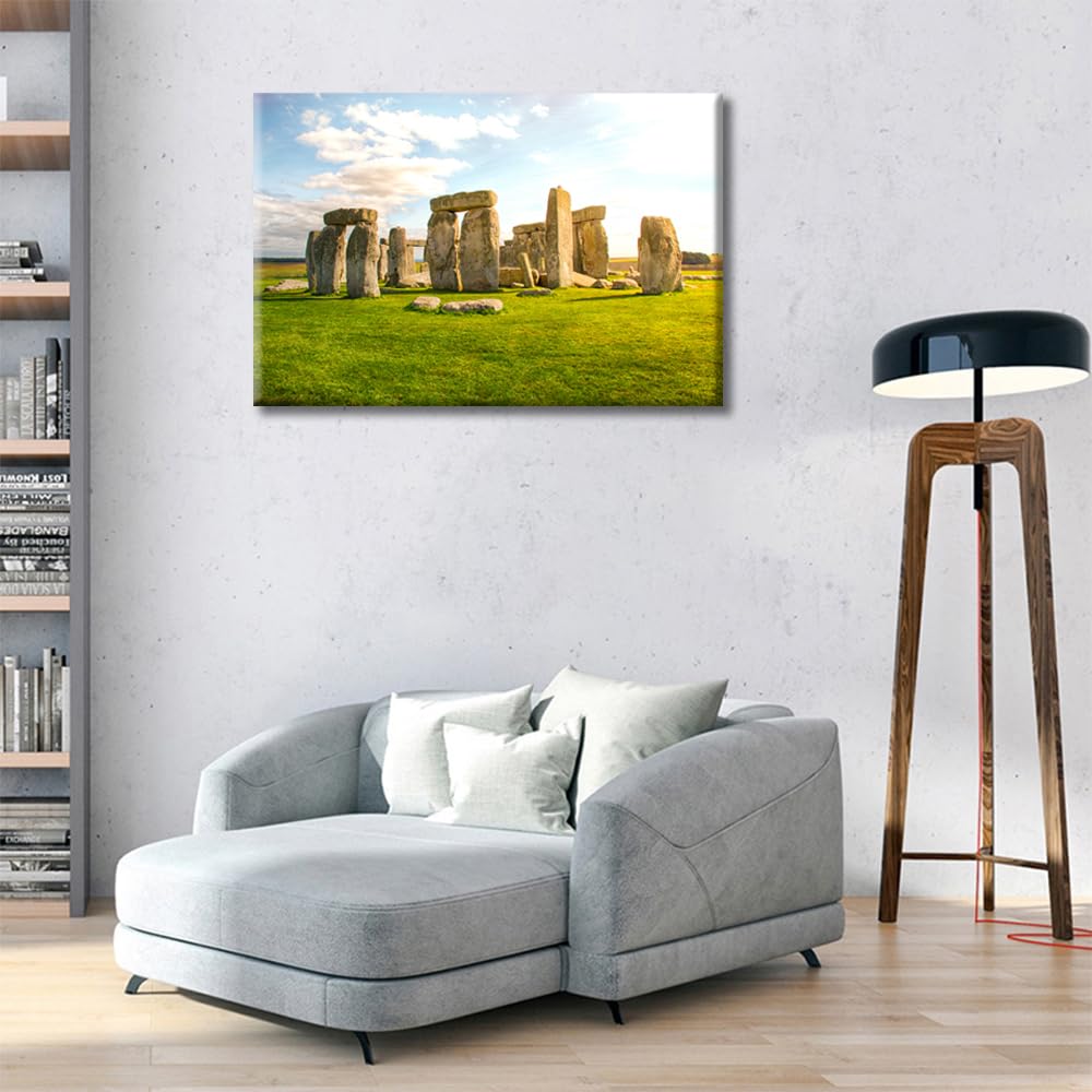 TISHIRON 1 Panels Stonehenge at Sunset UK Natural Landscape Modern Home Decor Canvas Paintings for Bedroom Living Room - Image 3