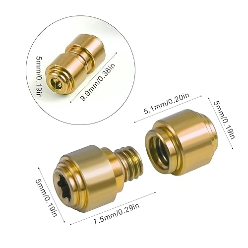 Miniatura 2 de 3 juegos de pernos de pulgar, tornillos de titanio, tornillos de repuesto para el pulgar, tornillos de bolsillo para cuchillos, 535 Bugout (dorado)