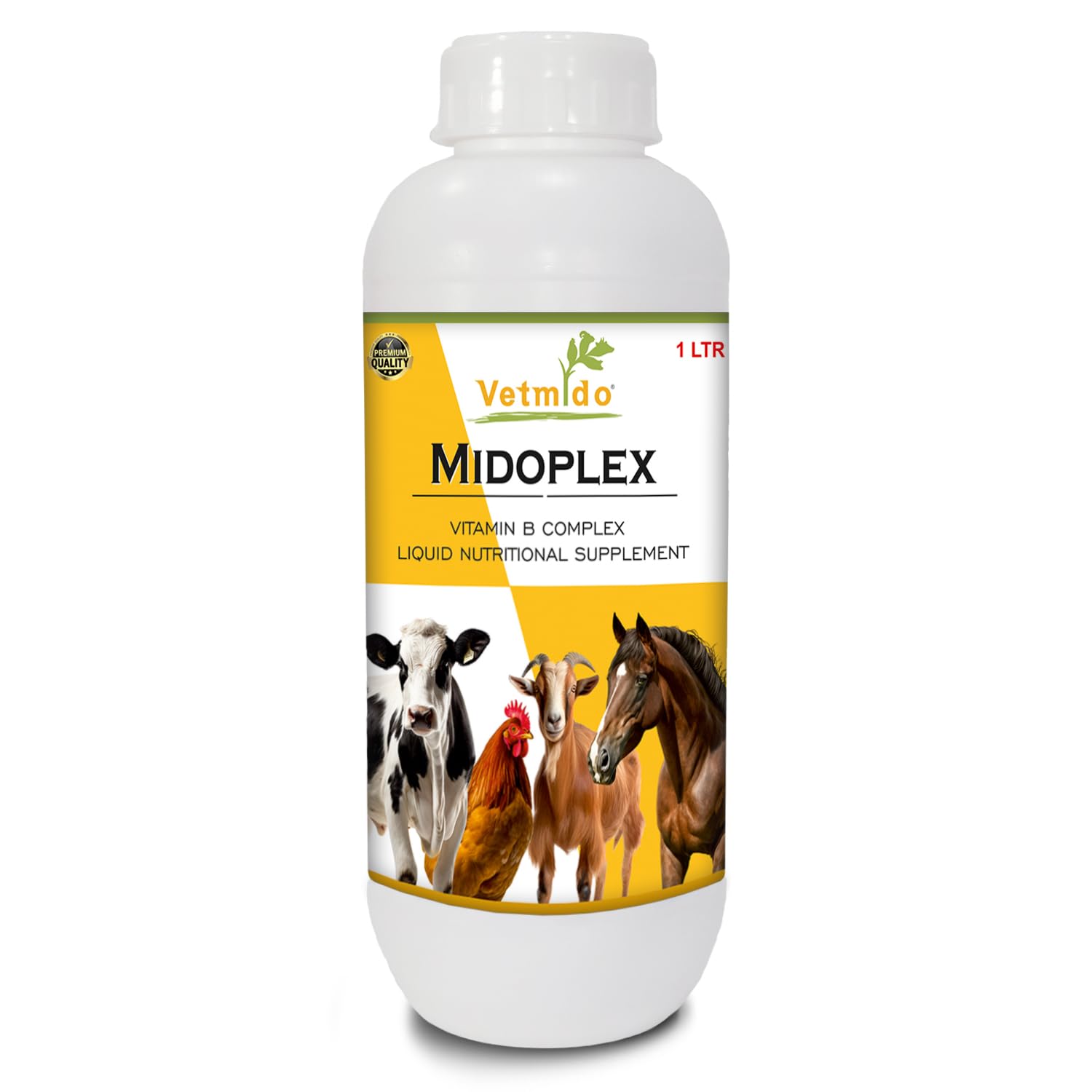 VETMIDO MidOplex - Vitamin B Complex Liquid Supplement for Cattle, Poultry, Goat, Horse & Livestock Animals - 1 LTR (B09NBSPC7Y) Amazon Price History, Amazon Price Tracker