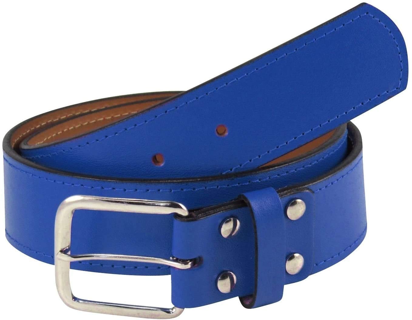 TCK Leather Baseball Belt 1.5" Wide Softball Belt For Adult Men &amp; Youth