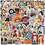 100 Pcs PIECE Anime Stickers for Laptop, Bumper, Skateboard, Water Bottles, Computer, Phone, Guitar, Cartoon Stickers for Kids Teens Adult
