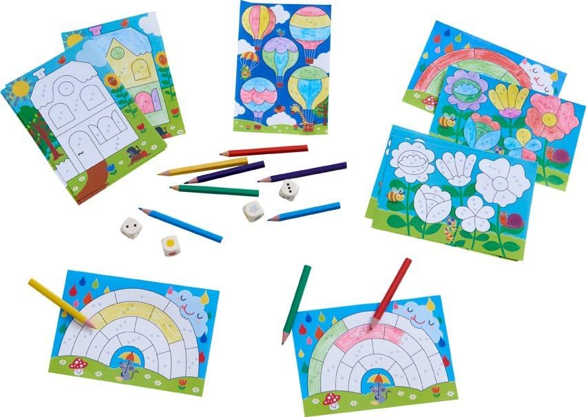 HABA Riccio – Gioco di dadi e memo per bambini dai 3 anni in su, gioco per 2-4 giocatori, con ricci 3D e foglie a incastro, promuove abilità motorie e concentrazione, 1305587001