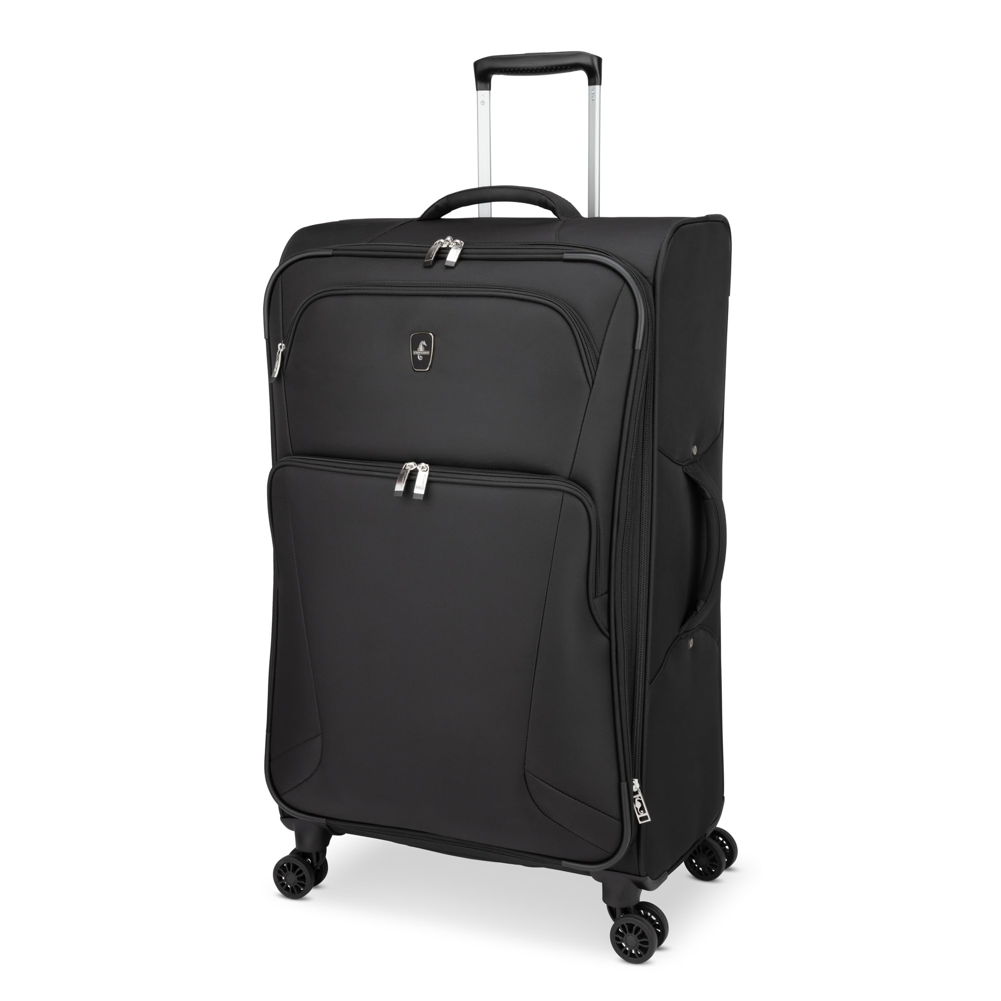 ATLANTIC Artisan III Large Checked Luggage — Expandable, Lightweight, Water-Resistant Suitcase with 8 Spinner Wheels and Lockable Zipper Puller Heads — Black, 28-inch image 4