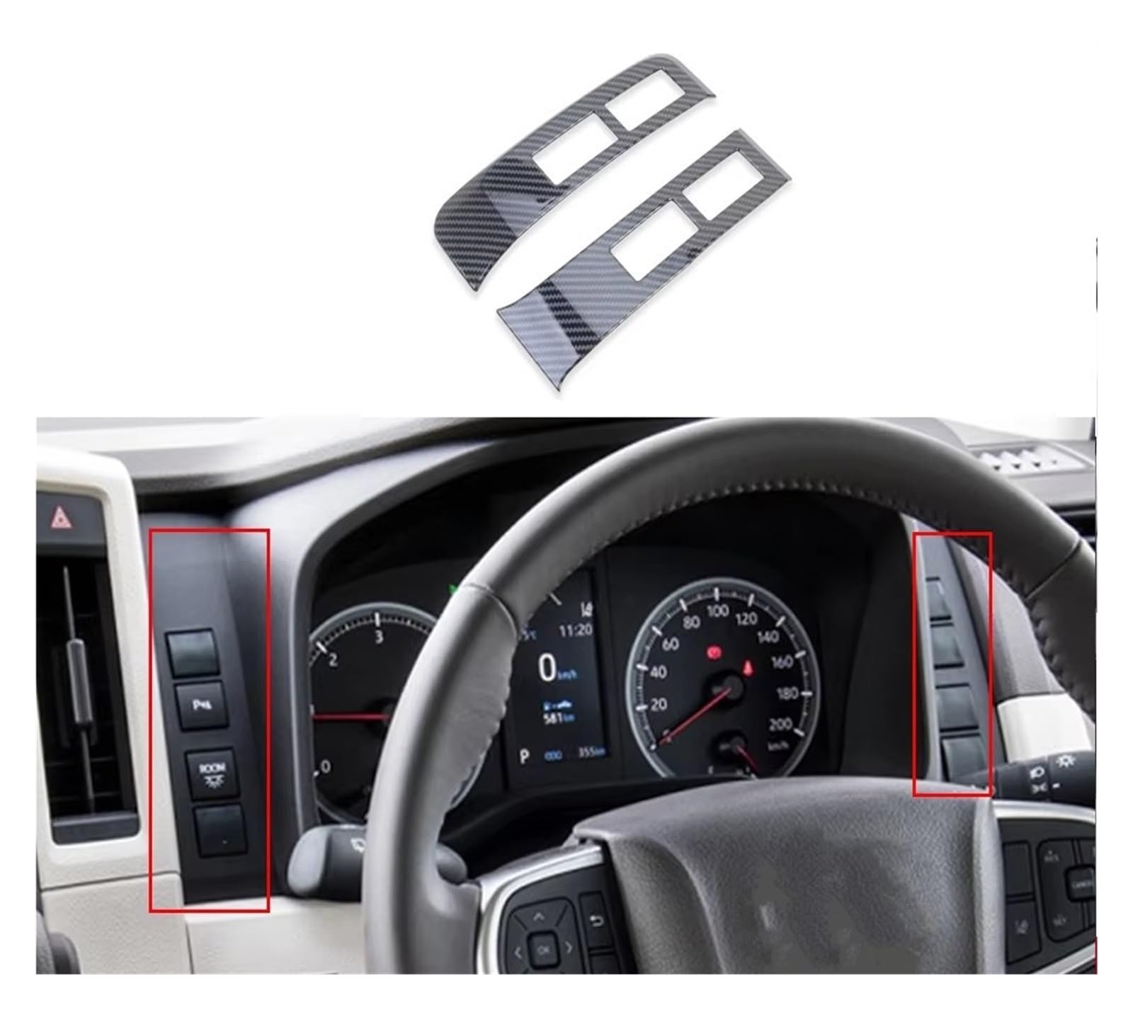 Auto Innenbereich Für Toyota Für HiAce Für Granvia Für Pendler 2019-2021 2022 2023 2024 Autoinnenausstattung Armaturenbrett Instrumententafelabdeckung Interieurleisten Zubehör | Rechtslenker