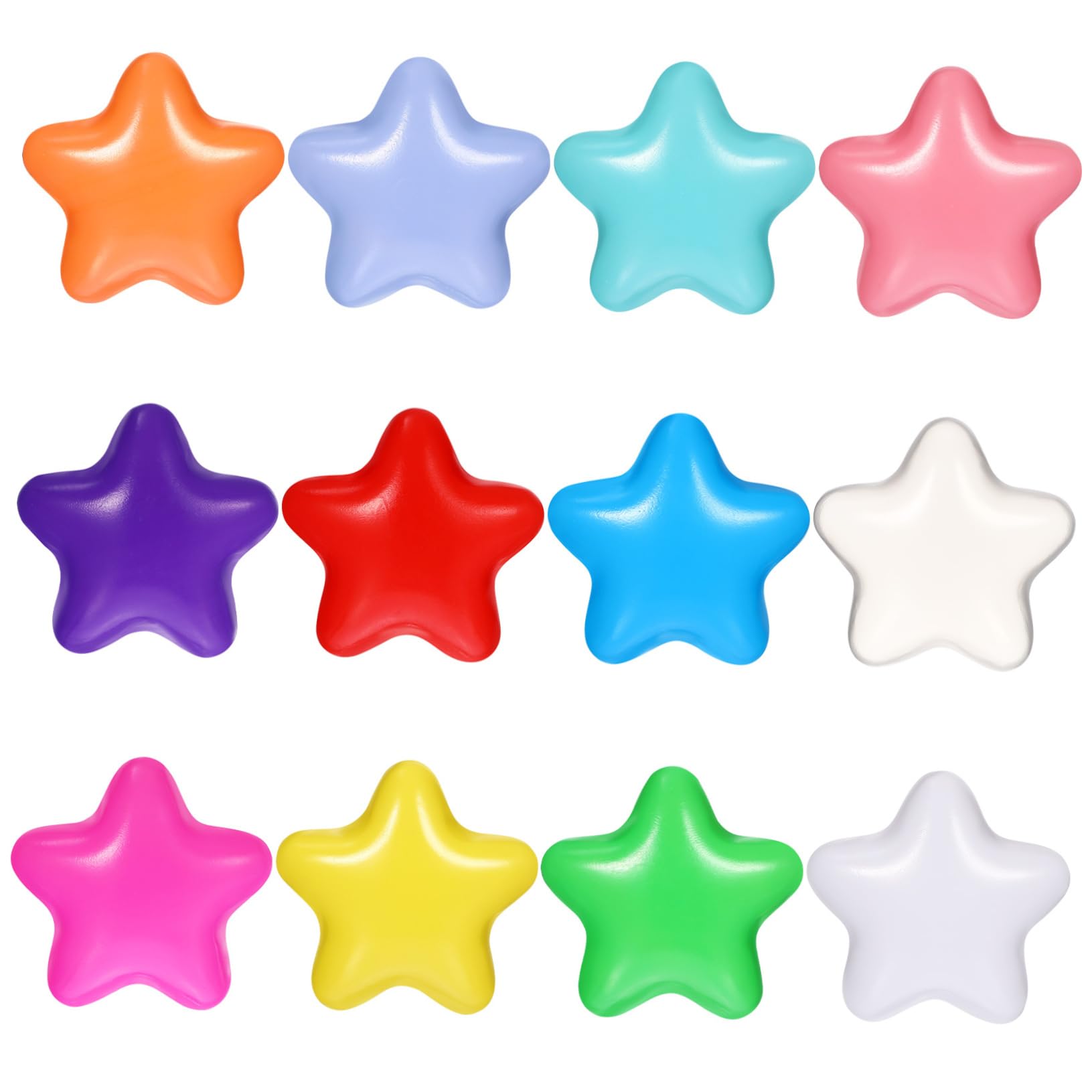 Toddmomy 100pcs Crush Star Shaped Ocean Balls for Indoor Ball Pit Safe for Party Props and Shape Recognition Activities