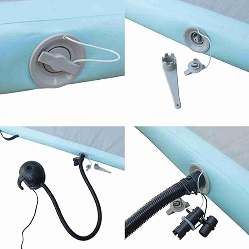 Miniatura 6 de KAIDIFI Colchoneta inflable de gimnasia para yoga, fitness, taekwondo, salto mortal, ejercicio, entrenamiento con bomba de aire eléctrica (verde,