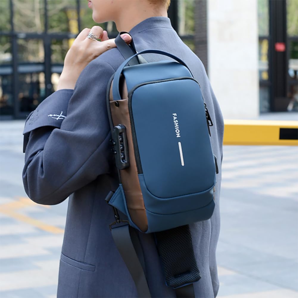 Bolsos Cruzados de Hombro y Mochila para Hombres y Mujeres, Bolso de Pecho con Múltiples Bolsillos para Trabajo, Ciclismo, Motocicleta, Deportes y Viajes