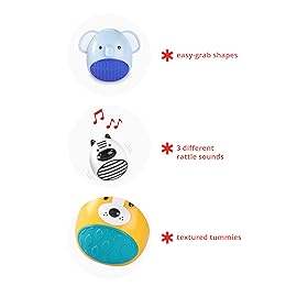 Skip Hop Baby Toy Maracas Jungle Beats Egg Shaker Musical Toy 3-Piece Set
