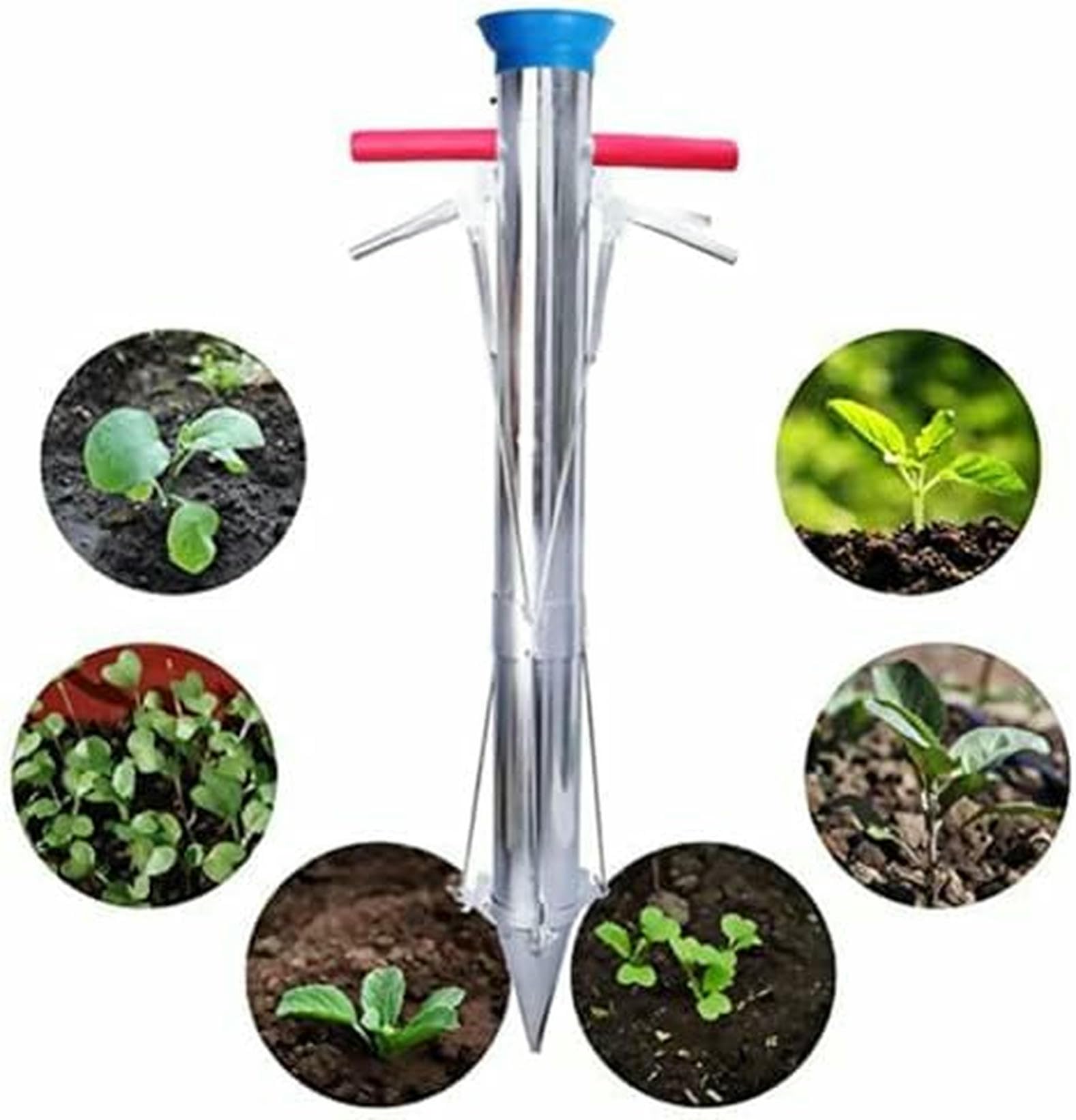 Lampen-Pflanzer-Werkzeug, Langgang Aus Edelstahl Gemüse-Sämlingsanbieter, Multifunktionales Pflanzwerkzeug Für Garten, Hof, Gewächshaus