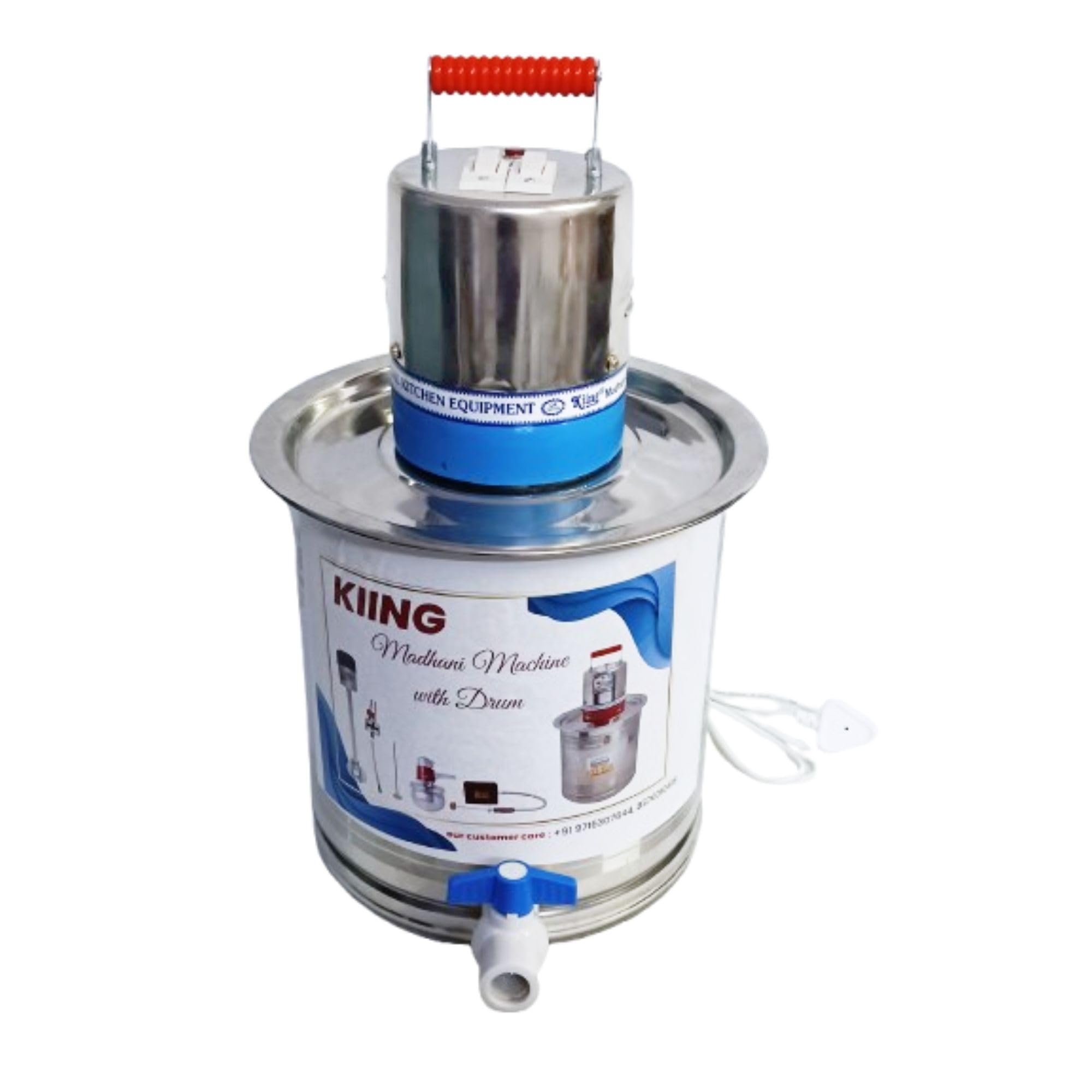 Madhani Machine Drum with tap 10 liter For Making Butter Milk/Lassi/Cream-image-15