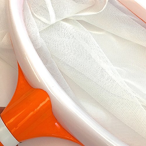 Épuisette de fond Deluxe avec filet en nylon pour piscine