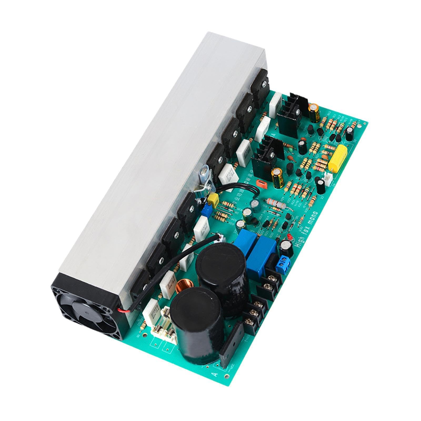 Placa amplificadora de potencia de 800 W con capacidad audio mono y corriente ajustable para un rendimiento flexible. Módulo amplificador canal mono, Condensador izquierdo