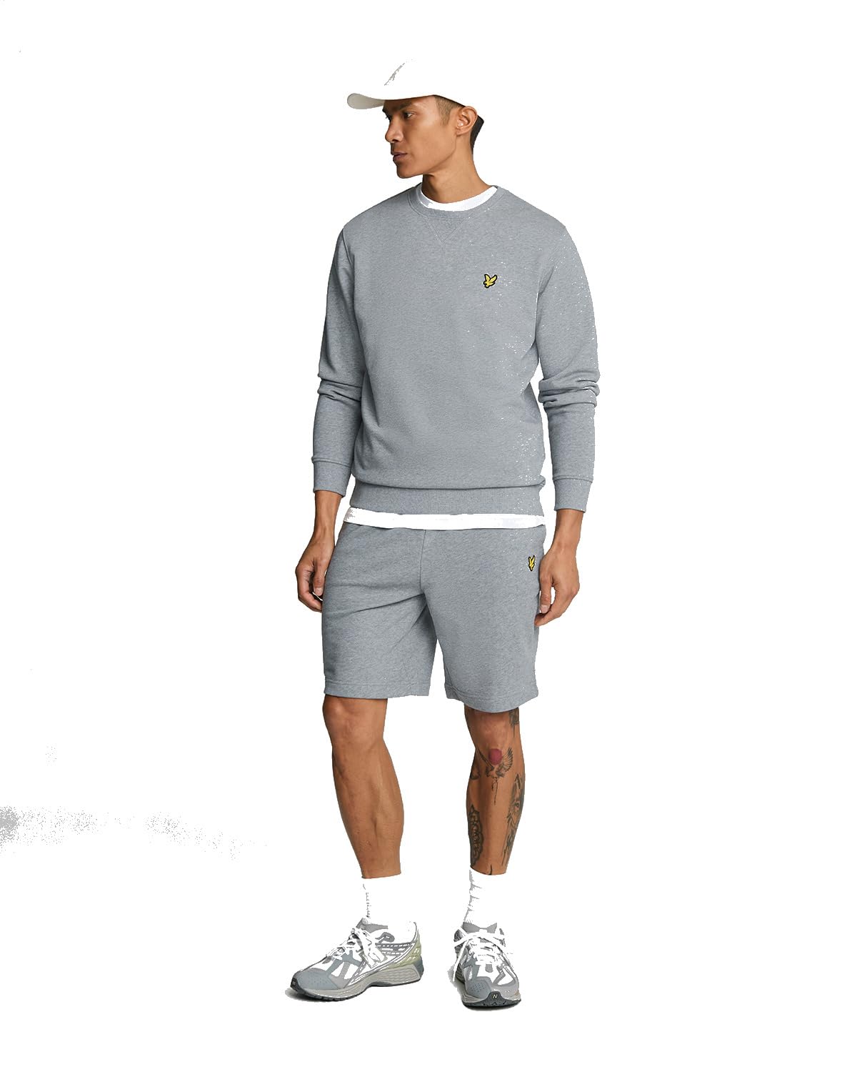 Lyle And Scott Men's Grey Lyle & Scott Shorts Sweat Gym Yoga Summer Beach Bermuda Cotton Terry Fleece Shorts  32/30/31 S