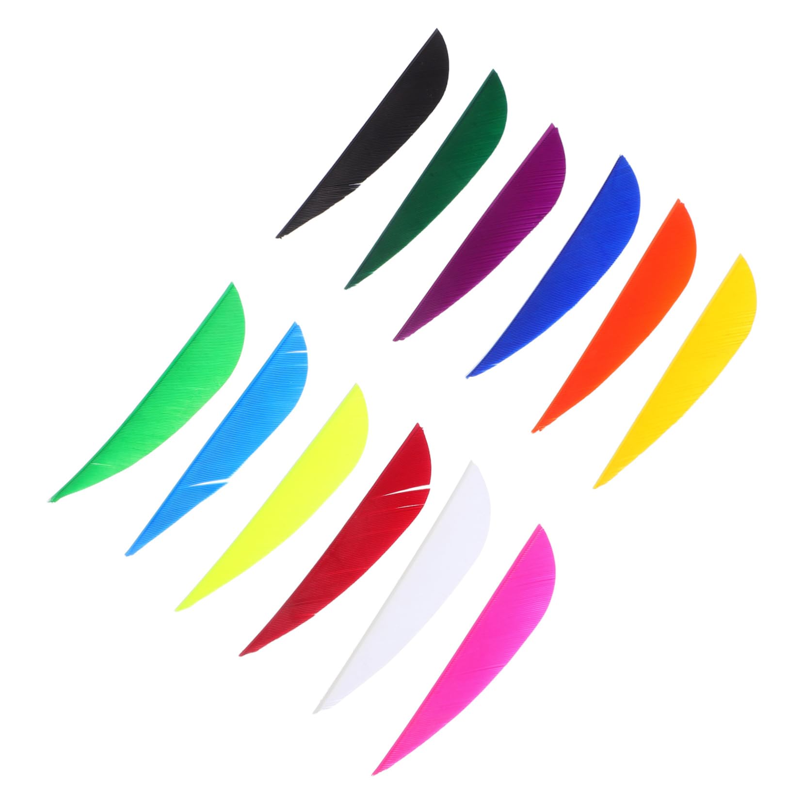 OSALADI 12pcs Plume Archery Vanes Vibrant Colored Teardrop Fletching for Enhanced Flight Stability Quick Installation Precision Accuracy Craft Accessories for Archery Enthusiasts