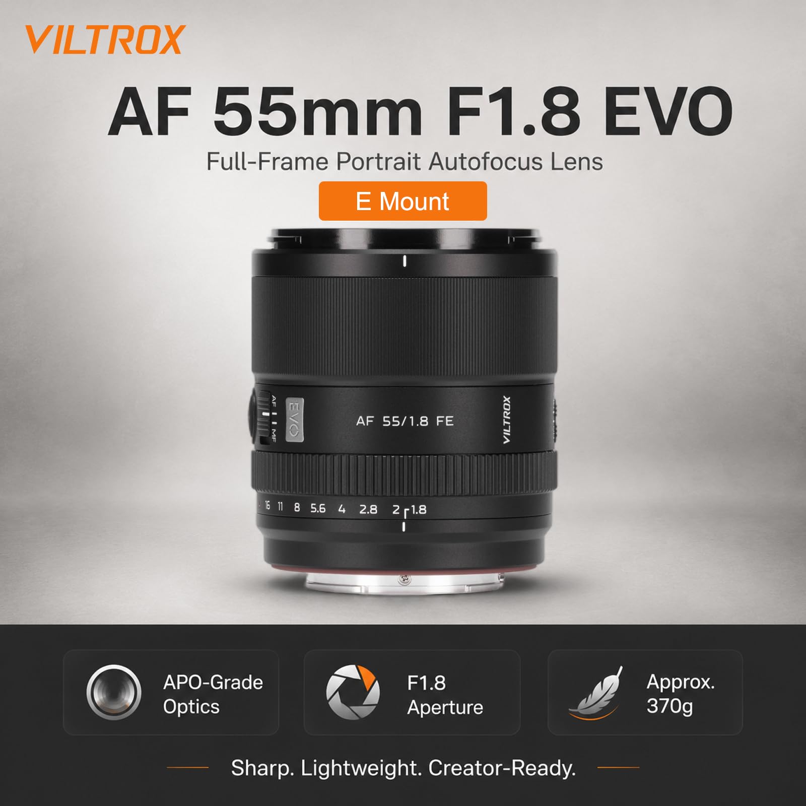 Amazon.co.jp: Viltrox AF 55mm F1.8 EVO フルサイズレンズ（ソニーE