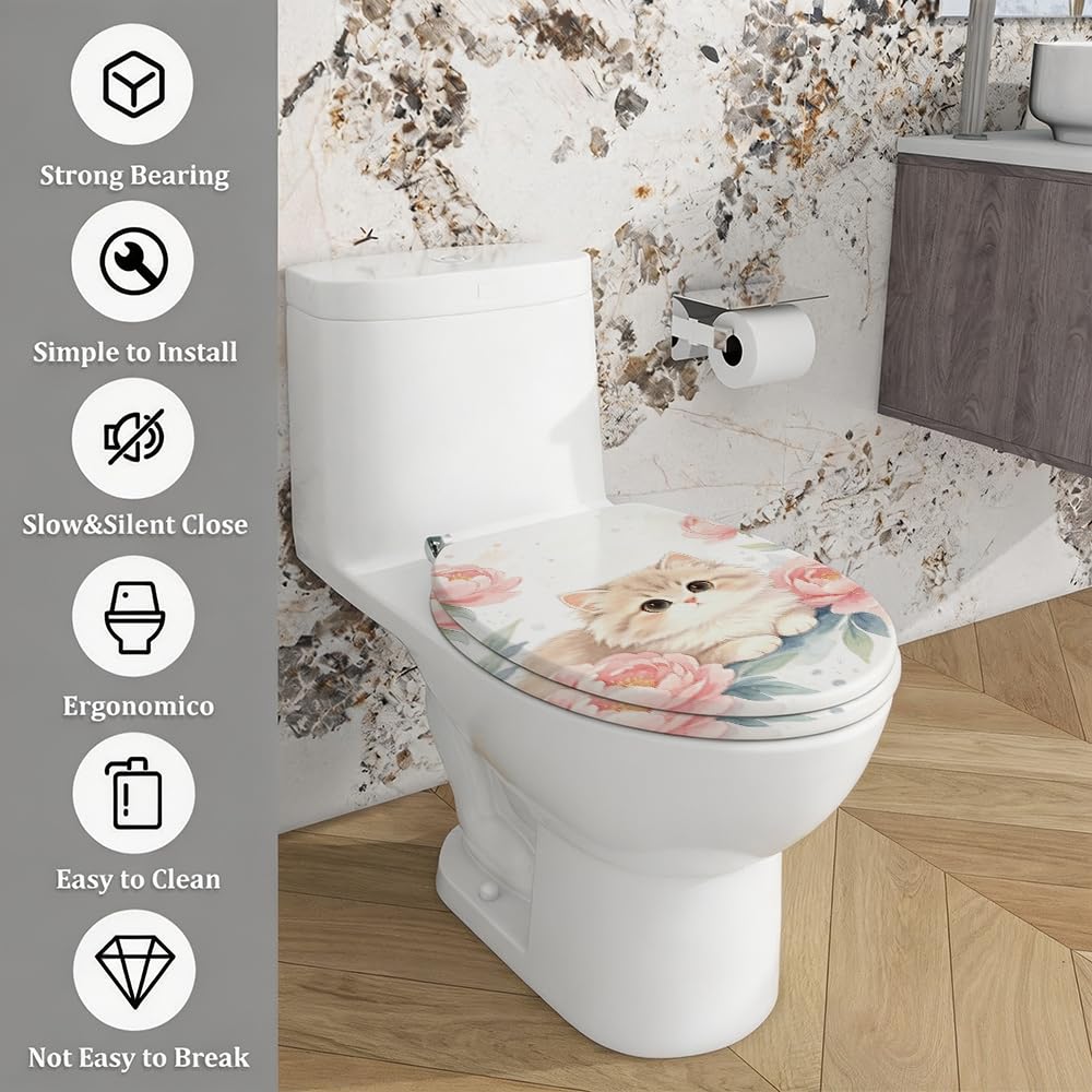 Sedile WC A24, misura standard, per uso bagno