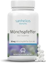 Sanhelios Chaste tree – High Dose – 300 Vegan Micro Tablets – 10 mg Pure Monk Pepper Extract per Tablet – Only Premium Ingredients – Easy to Swallow – Made & Tested in Germany | 10 mg pure premium monk pepper extract per tablet, easy to swallow, made and 