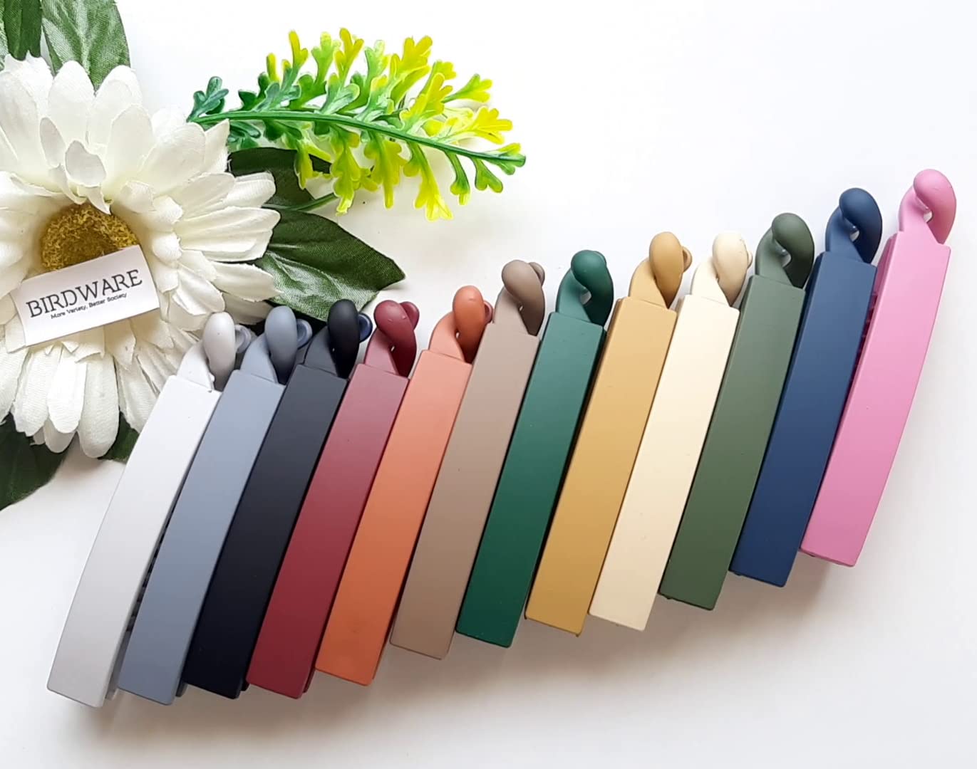BIRDWARE Big-Size banana clips Multi Color Imported Rubber Acrylic Material Stone Banana Hair Clips For Women (Multi Colour) | Hair Clutchers | banana clips (Pack of 4) 15 3