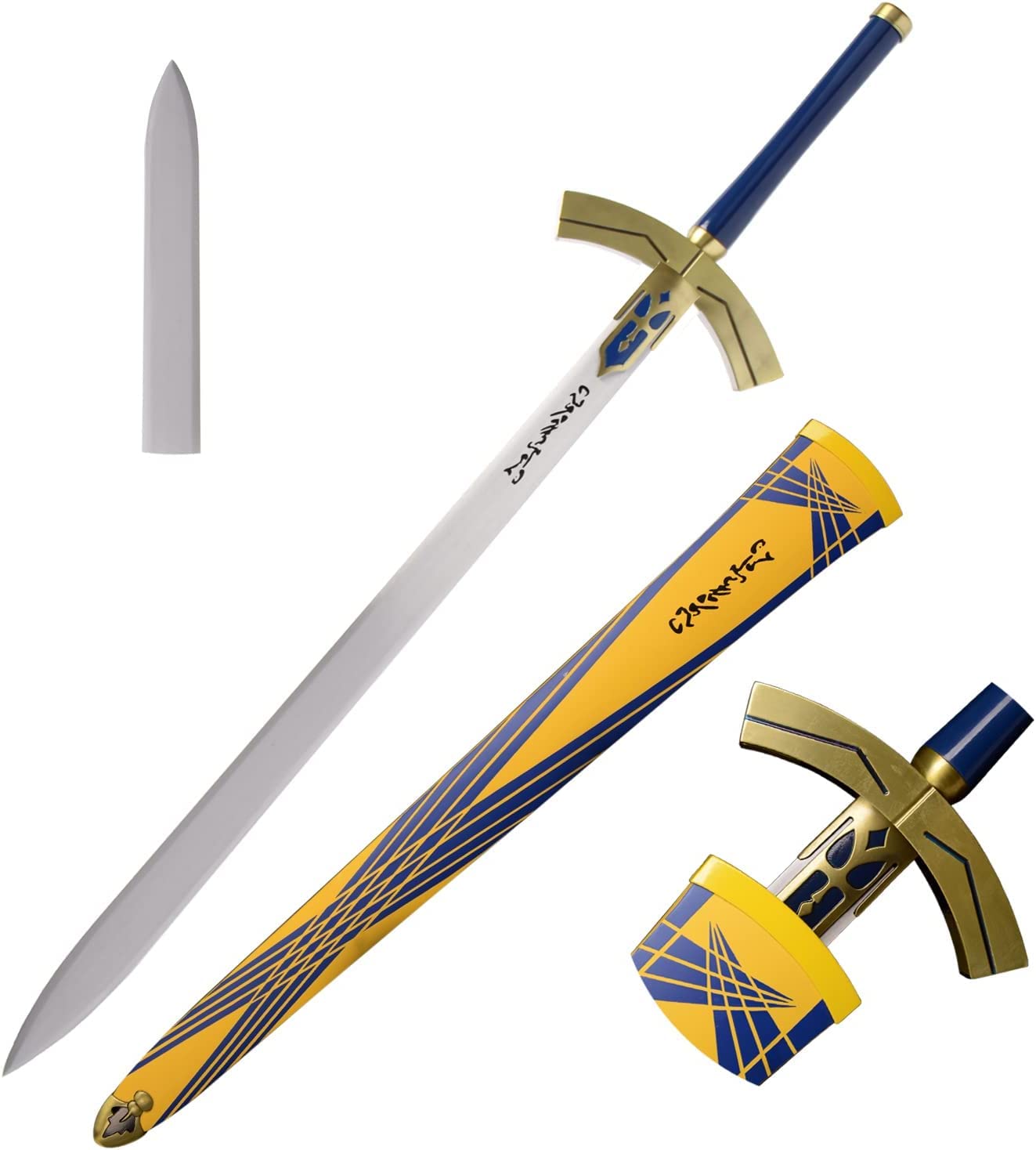 47” Anime Fate Saber Medieval Carbon Steel Sword Blade Victory Weapon Cosplay Costume LARP Collection Excalibur Replica