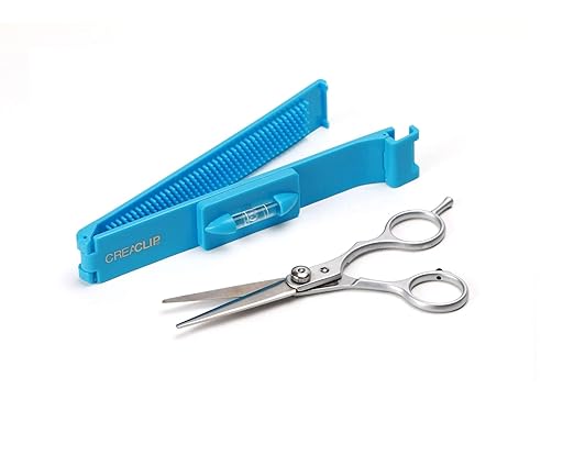 Original CreaClip Bangs & Scissors Hair Cutting Tool - As seen on Shark Tank - Fringe Bangs Trimming Hair Cutting Guide, Comb Hairstyle Tool, Layers Kids Hair Cut Hair Cutting Kit