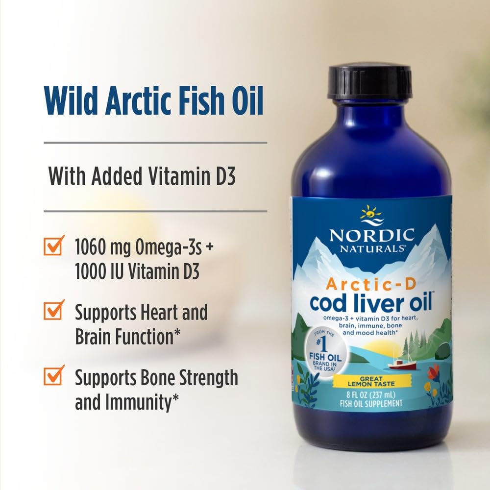 Nordic Naturals Huile de Foie de Morue Arctic-D Citron