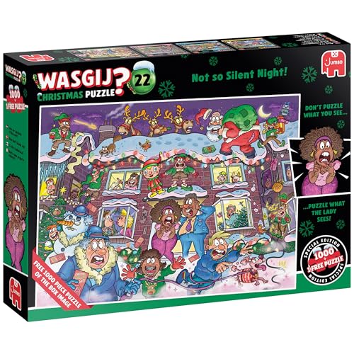 Wasgij Christmas 22 Not So Silent Night! 2 X 1000 Teile Puzzle Für Erwachsene & Teens Festliches Denkspiel Puzzle Für Geburtstag & Weihnachten FSC-zertifizierte Materialien 68 x 49 cm Jumbo