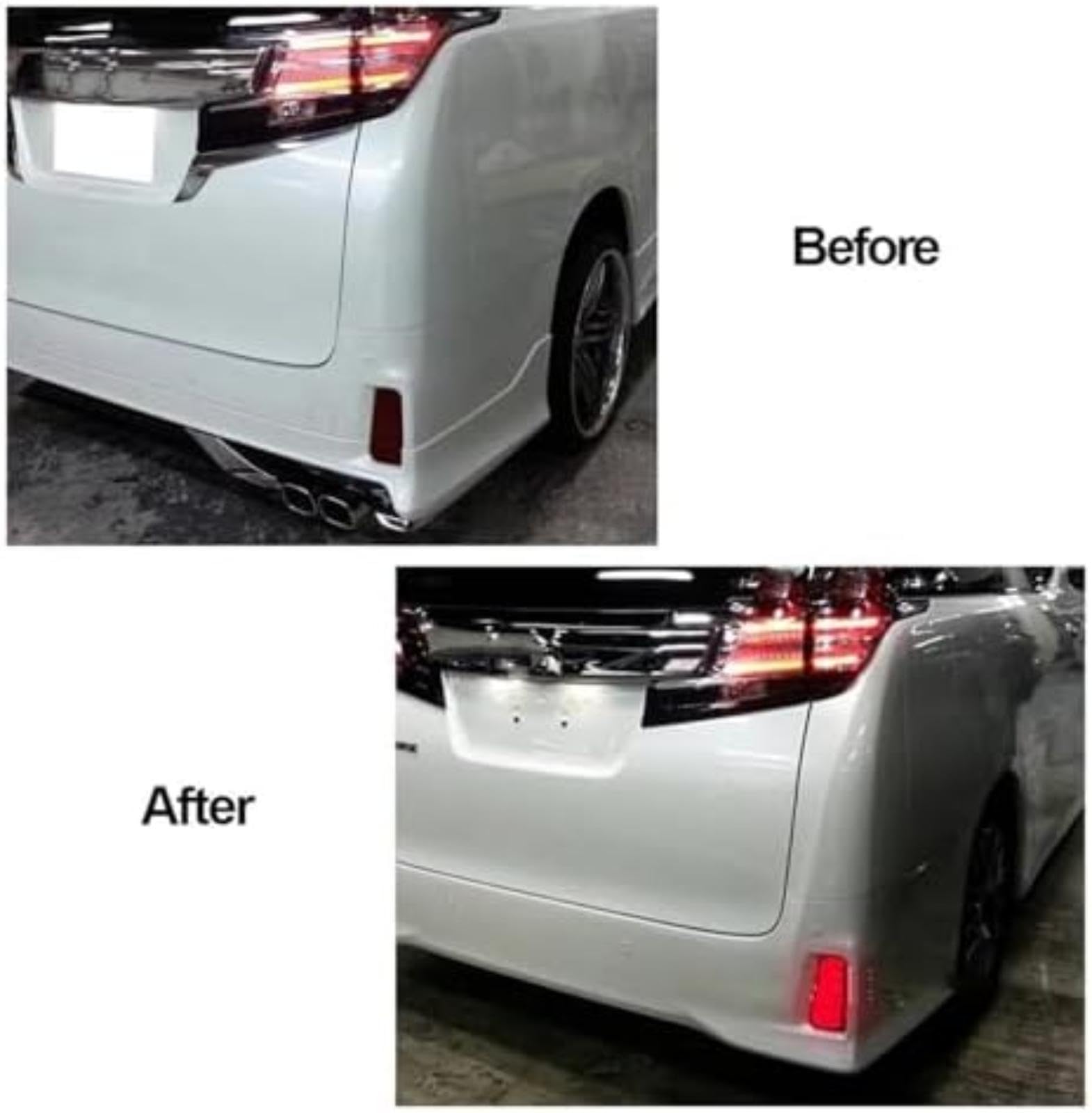 Luce posteriore di ricambio, per Vellfire, per Alphard 2016-2020 2 pezzi 3 funzioni Riflettore LED Fendinebbia Paraurti Freno automatico Indicatore di direzione Coda (Smoke Cover)