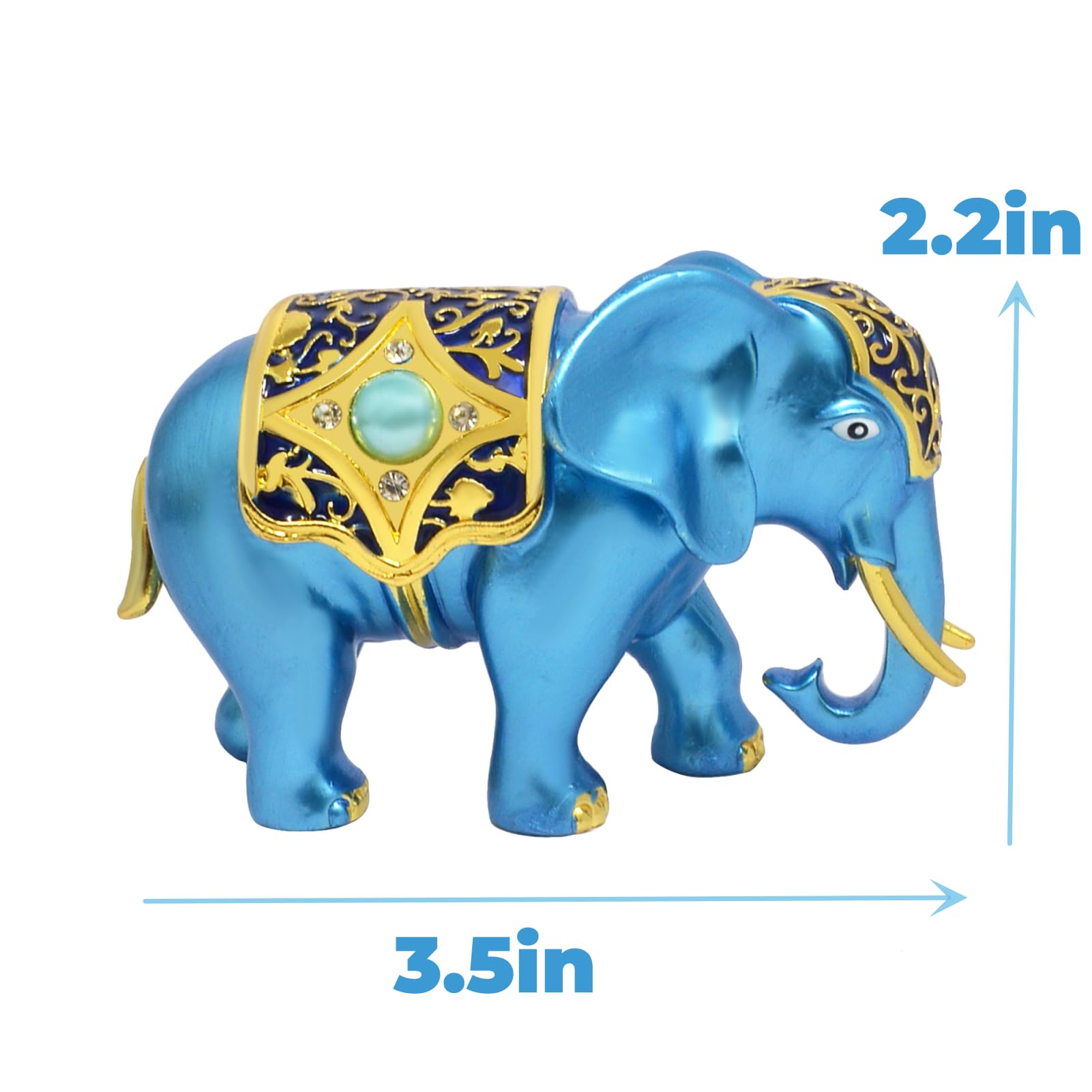 Amazon.com: Feng Shui Blue Lucky Elephant Good Fortune Protection
