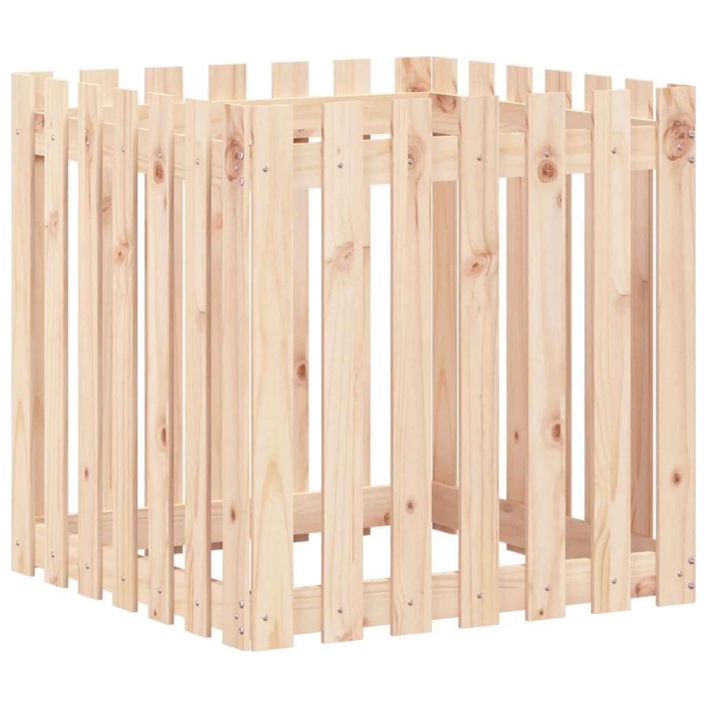 Vaso per piante in legno di pino massiccio, extra grande, con effetto rustico, per fiori, piante ed erbe aromatiche, in legno naturale, versatile come vaso