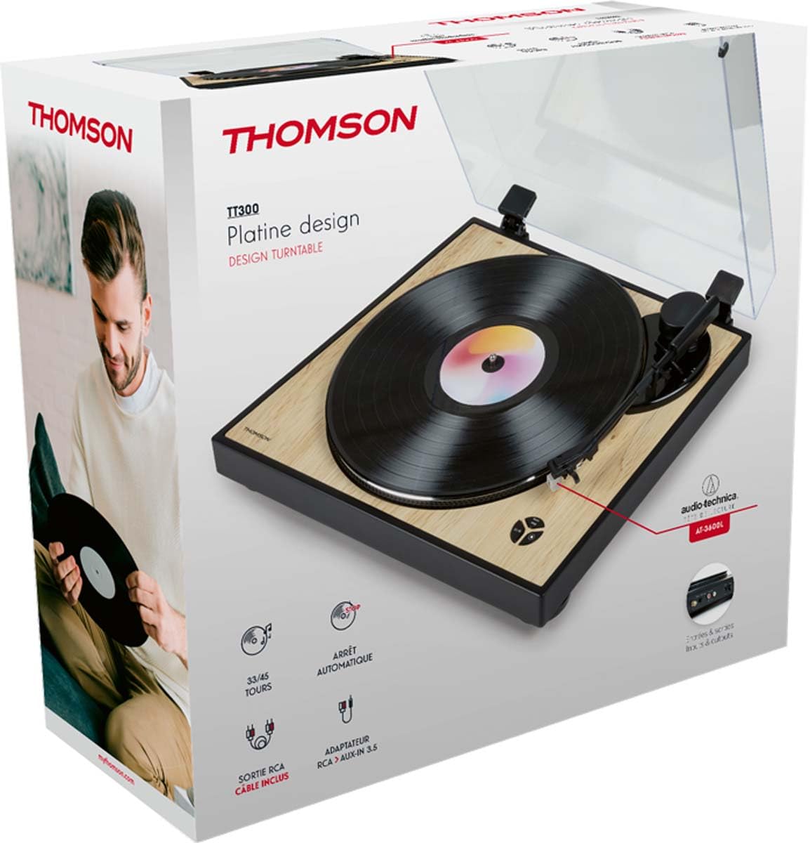 Platine Vinyle Thomson CR 7029 T - Années 80 - Fonctionnelle