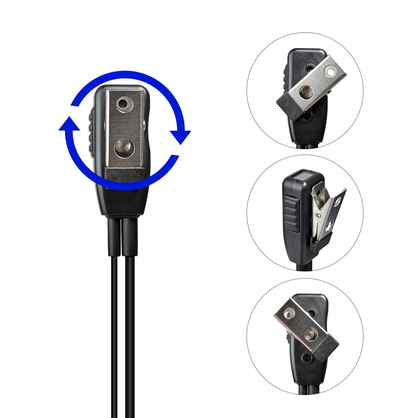 UAYESOK Security Funkgerät Headset Ohrhörer In Ear Schallschlauch Kopfhörer für Sepura STP8000 STP9000 STP8238 SC20 SC21 Tetra PTT Mikrofon Walkie Talkie Zubehör (Sepura + 1 Paar Ohrstöpsel)