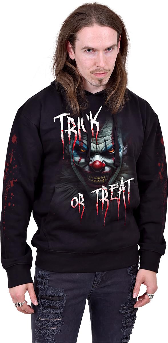 Spiral Trick Or Treat Hombre Sudadera con Capucha Negro 100% algodón Regular