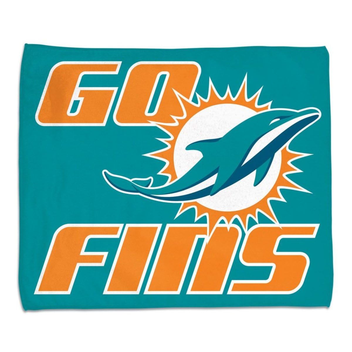 WinCraft Miami Dolphins Rally Towel 15x18 Full Color Go Fins
