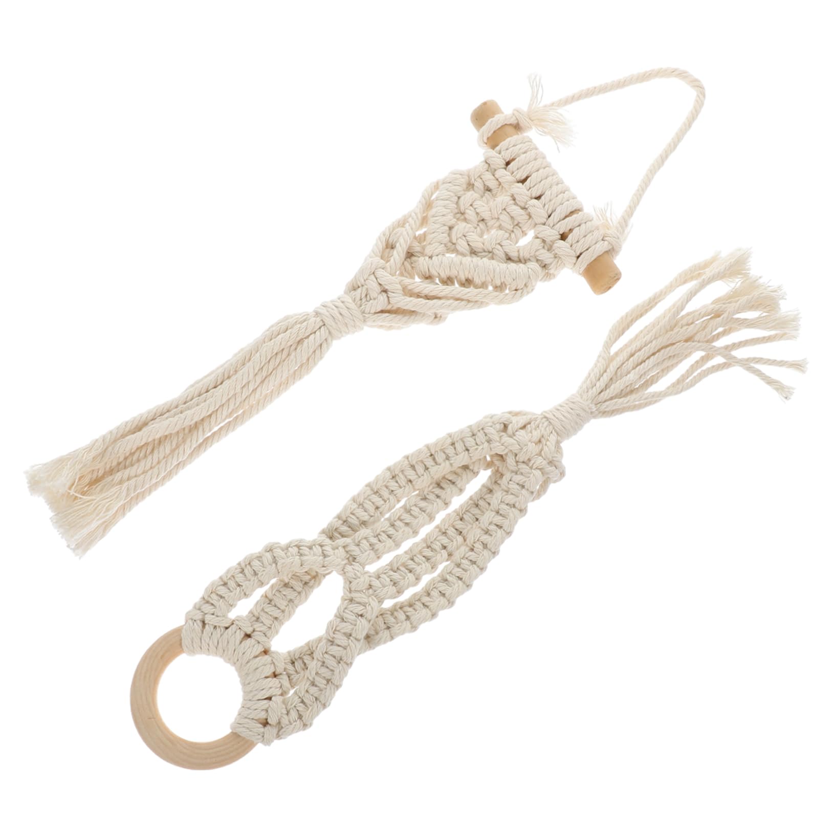 POPETPOP 6 Pcs Panier De Fleurs De Plantes Cintres Rustiques pour Plantes en Macramé Suspendues pour Décor De Porte- À Suspendu Porte- en Macramé Petits