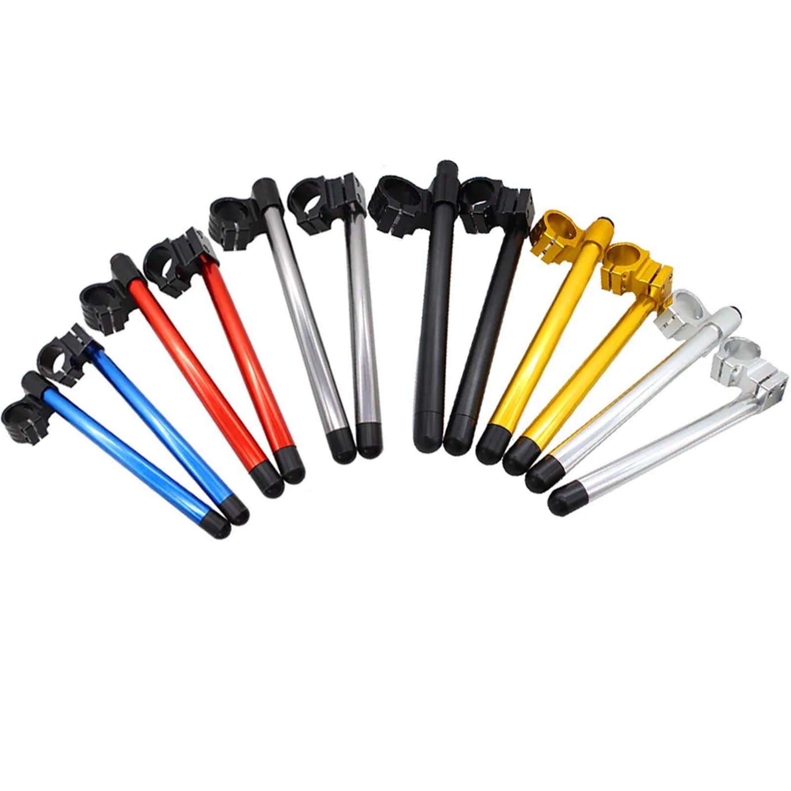 Moto Manubrio Riser CNC Universale Rised 31mm 51mm 32mm 33mm 35mm 36mm 37mm 41mm 47 50mm Moto Clip On Ons Forcella Riser Per Manubrio 7/8 "22MM Riser Moto(Colore:Riser Black 51mm)