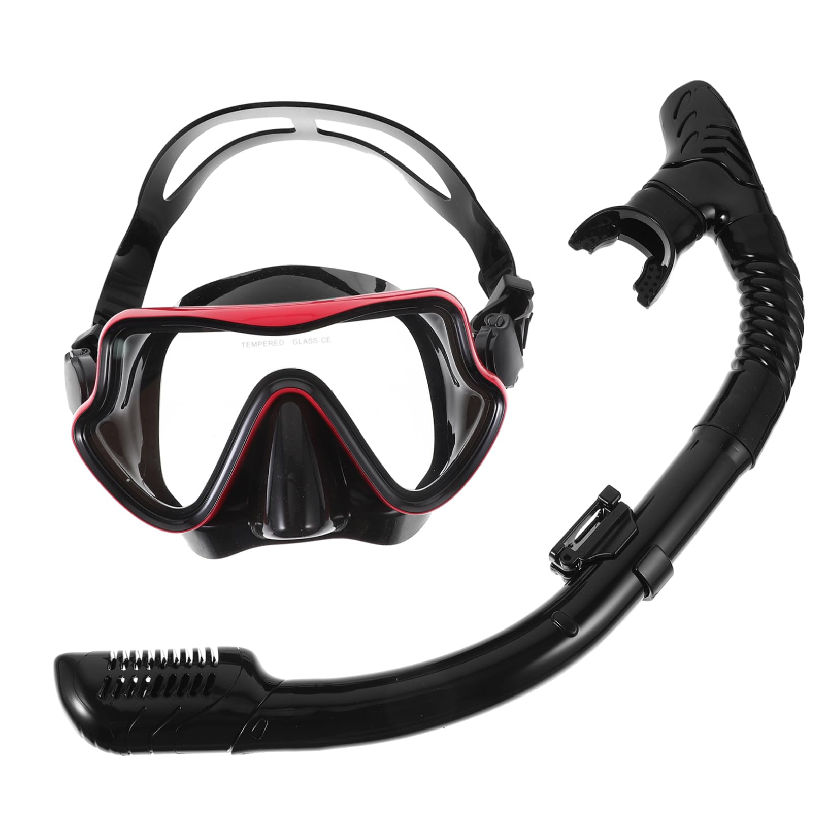 Happyyami 1 Set Adult Snorkeling Mask Set Goggles Large Frame Silicone Snorkeling Gear for Adults