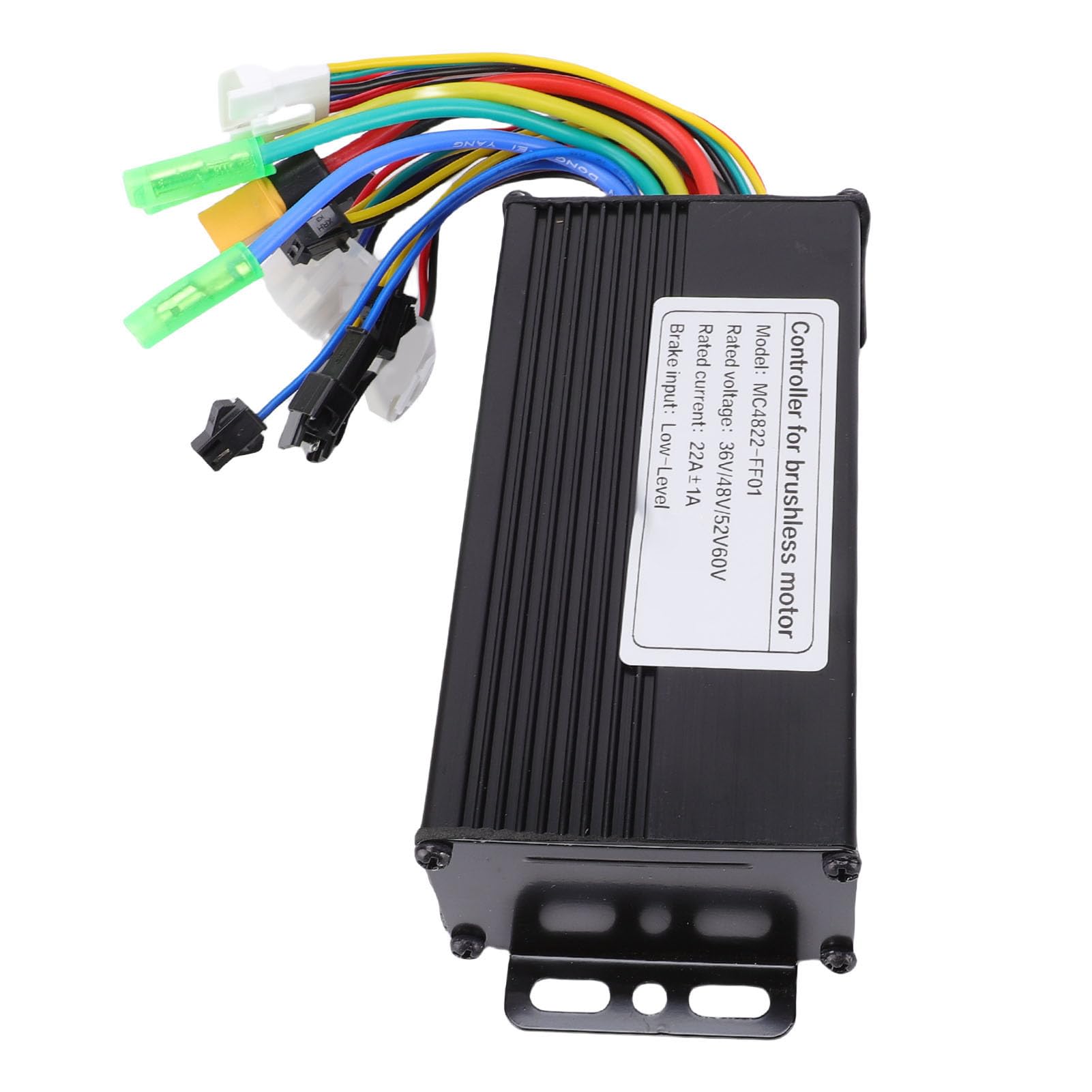 Luocute Contrôleur de Moteur sans Balais pour Vélo électrique, 22 A, 24 V, 36 V, 48 V, 3 Modes, Contrôleur de Moteur sans Balais avec Ligne Lumineuse, Accessoires de Scooter pour Moteur