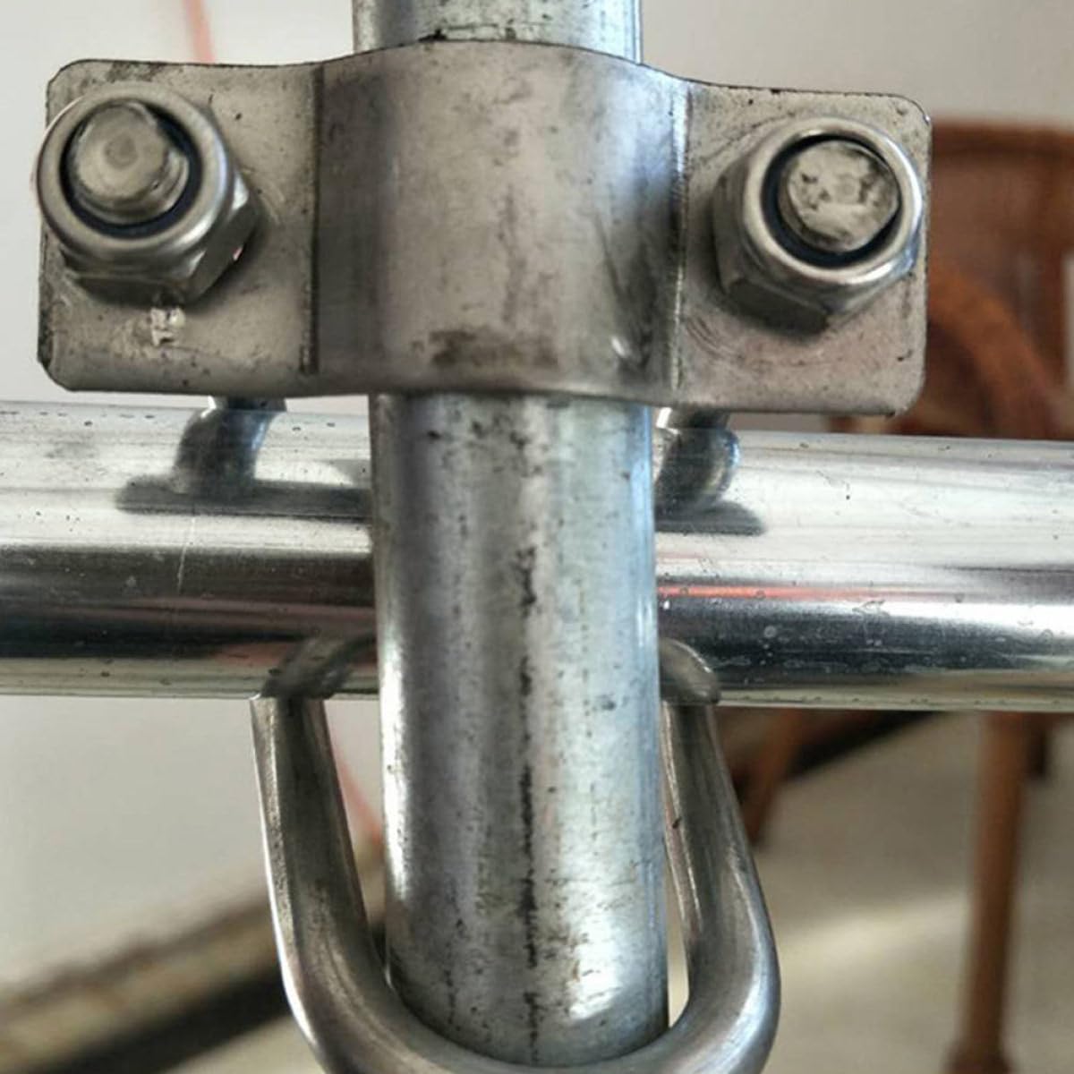 PRETYZOOM Clip per Condotte a Forma di U in Metallo Zincato 10 Pezzi Superficie Liscia e Facile da Usare per Recinzioni e Attrezzature per Allevamento Suino