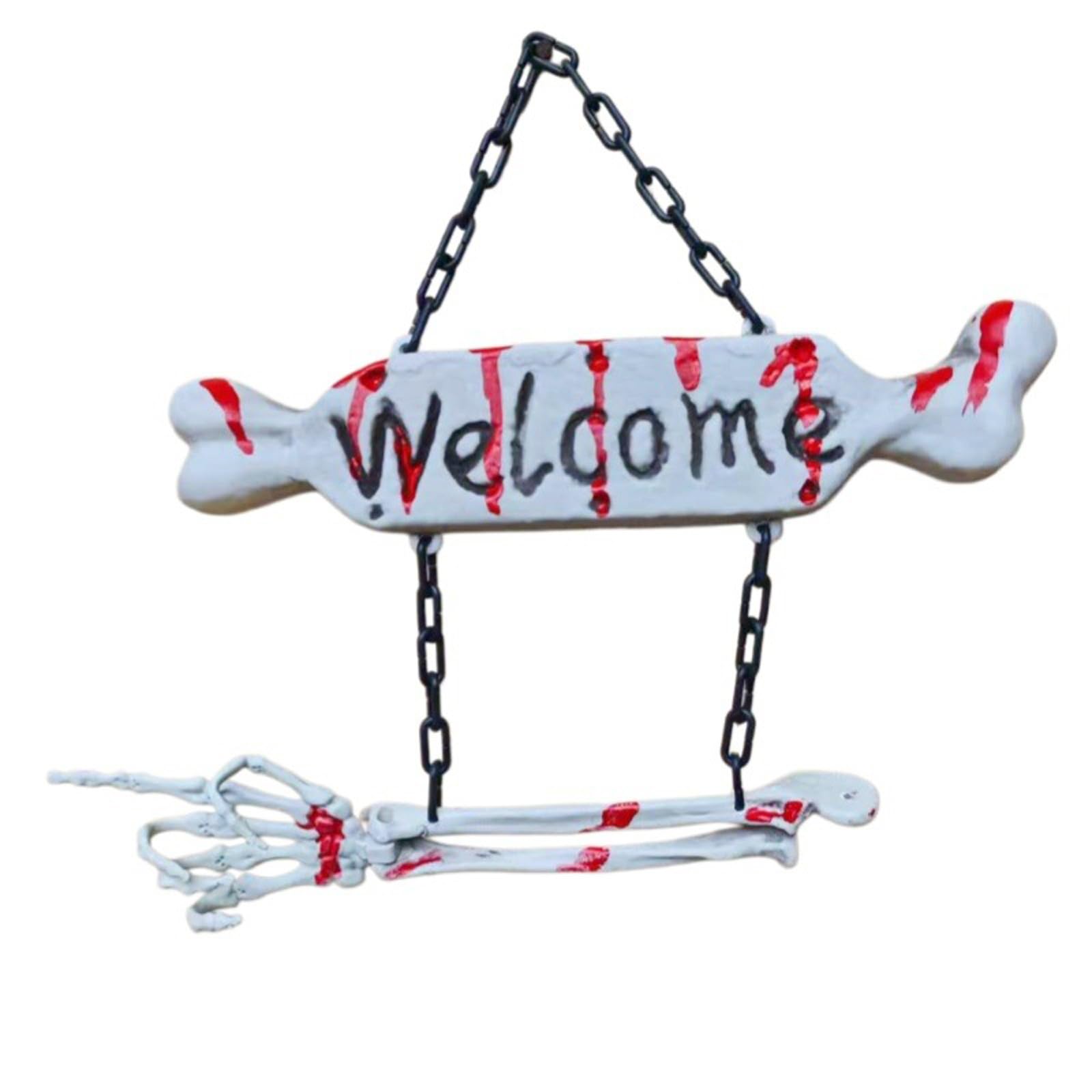 Sbshiouu Hanging Swinging Skeleton Ornament Waterproof Haunting House Decoration for Halloween Event Waterproof Halloween Scary Accessories