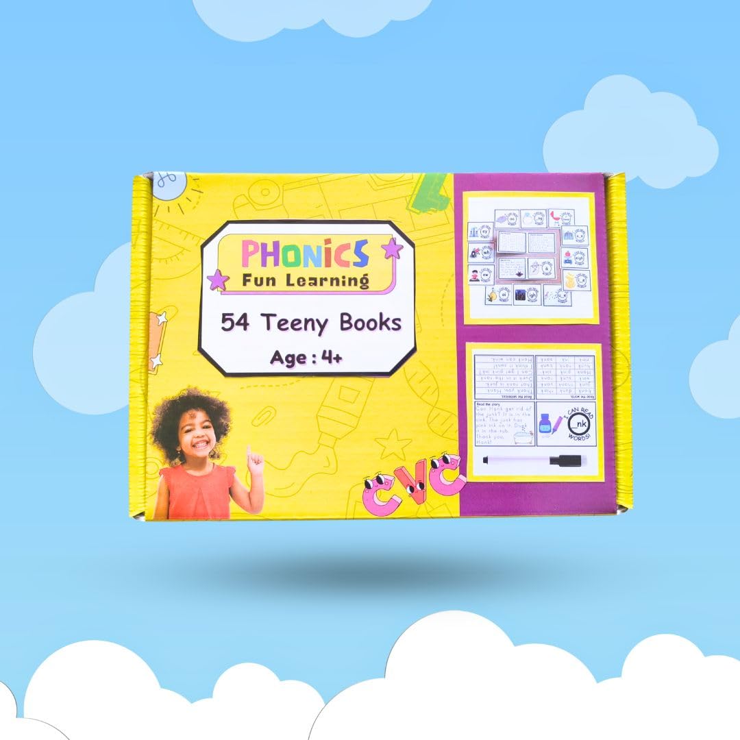 EDUSTAR Phonics Fun Learning (54 Teeny Books) | Miniature Reading Books for Kids 4+ | Ignite a Love for Reading