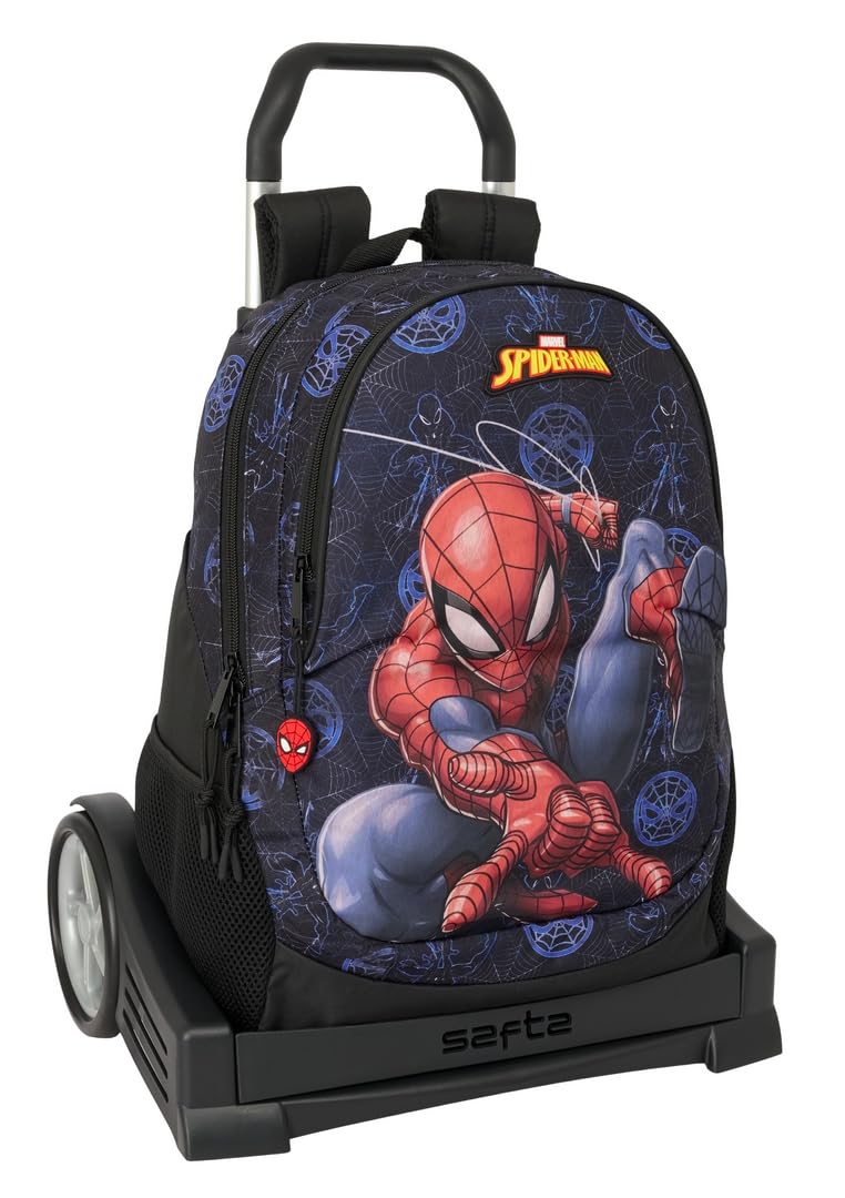 Safta Spiderman Attack Schulrucksack – Spiderman Attack Schulrucksack mit Trolley (Evolution)