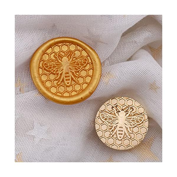 Sello de cera de abeja y nido de abeja, sello de sellado vintage Yoption para invitaciones de boda, álbumes de recortes… - Imagen 7