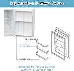 240534901 & 240534701 Remplacement de Bar de Rangement de Porte (2+1pcs) AMÉLIORÉ - Compatible avec Réfrigérateur Frigidaire Kenmore Bar de Retenue de Porte Frigidaire - Remplace AP3214630, 948954, AH734935