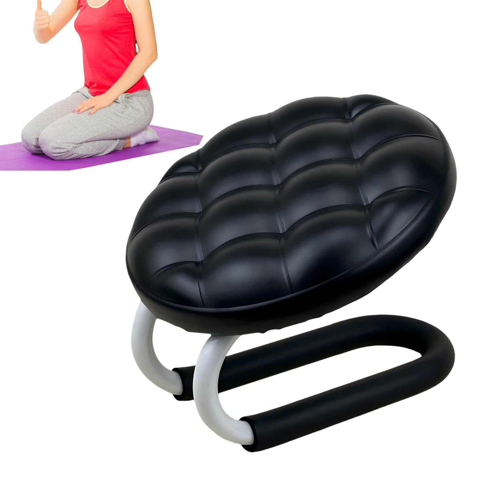 Panchina di meditazione-sgabello di meditazione in in stile Seiza portatile, panca pieghevole in ginocchio | Sedile inclinata ergonomica per postura dritta, sgabello da viaggio compatto con cern