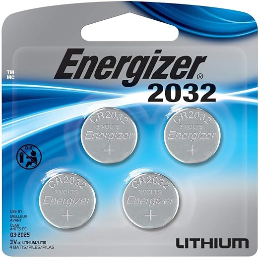 Energizer CR2032 zero mercury batteries, 3 Volts, 4 Batteries (Fresh)