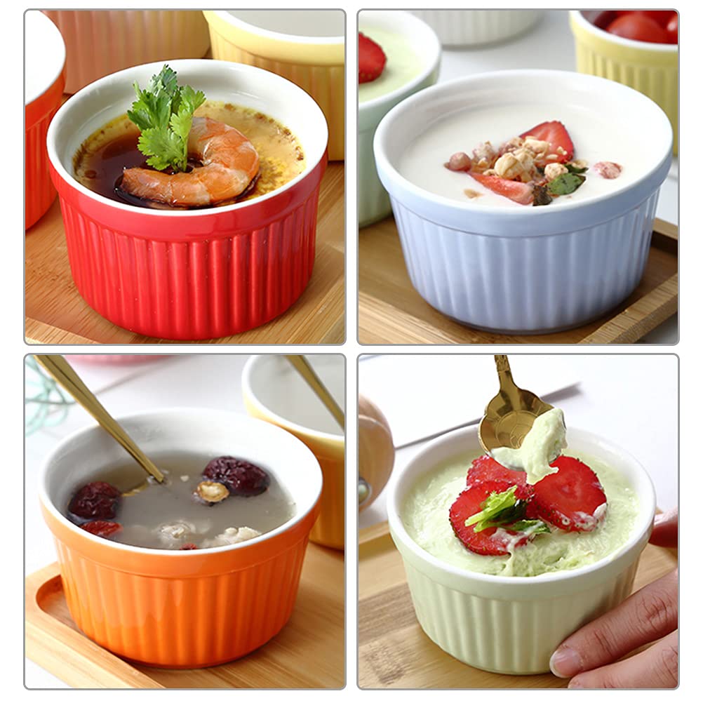 Set Stampi Per Soufflé In Porcellana - Ciotole Per Creme Brulee, Muffin E Cupcake, Lavabili In Lavastoviglie - Foto 7