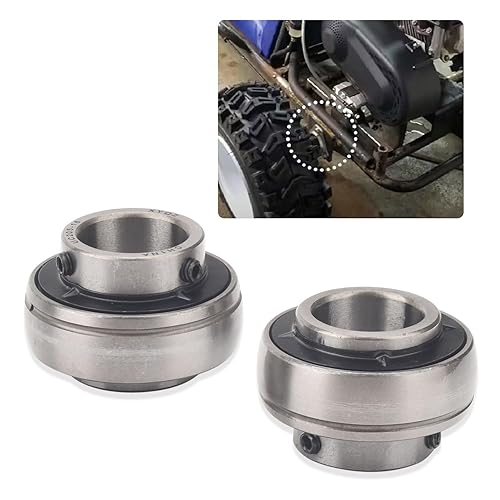 Miniatura 5 de Kit de rodamientos de eje vivo Go-Kart compatible con Go Karts Mi-ni BikesTrikesOff Road ATV, monta el agujero en un anillo de perno de 3 pulgadas