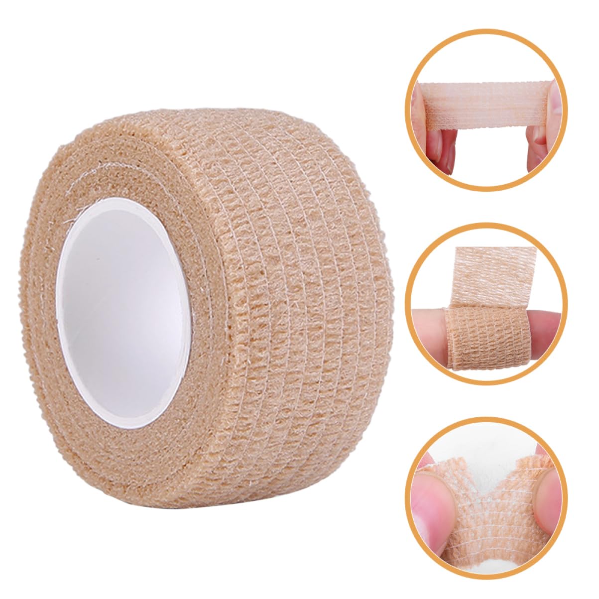 Gogogmee 1Roll Self Adhesive Elastic Wrap Tape Breathable Flexible Finger Support Bandage for Sports Injuries Compression Sweat Resistant