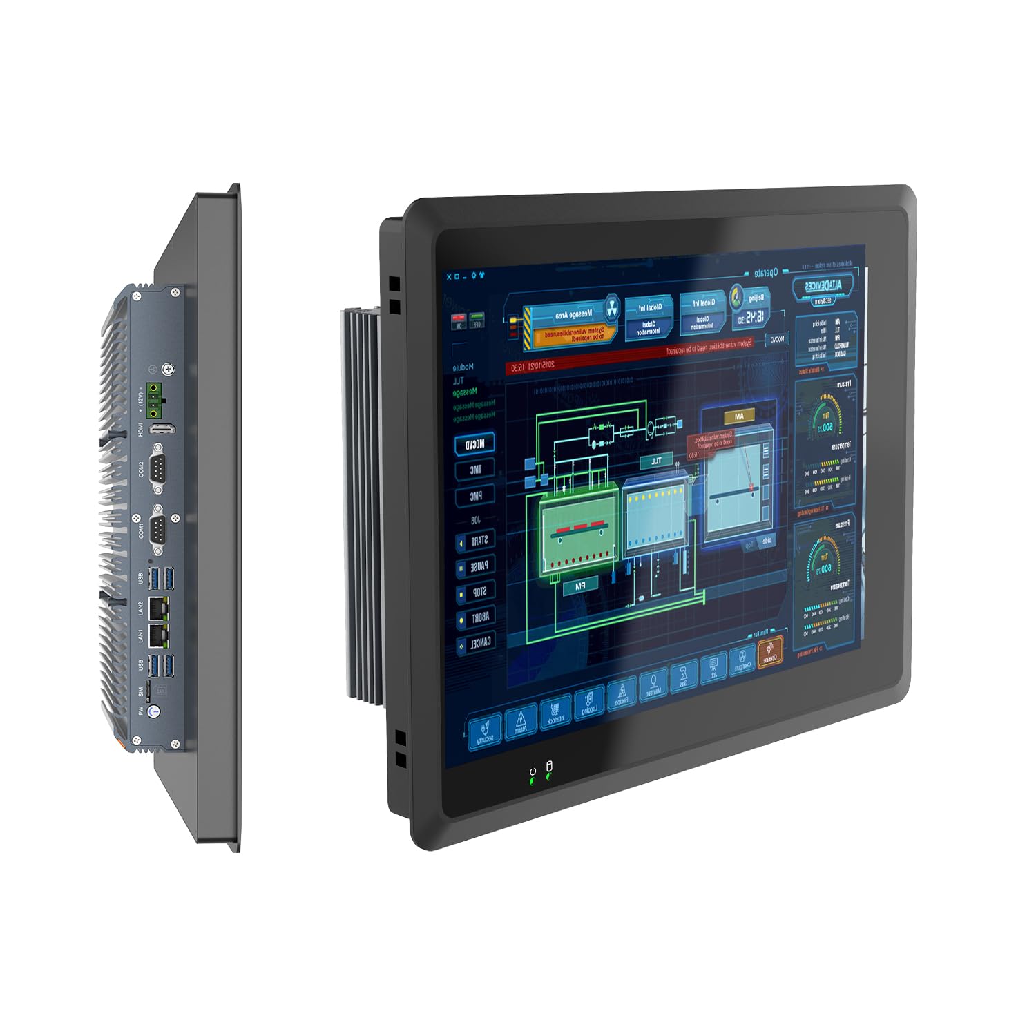 Sunrad 19" Industrie Panel PC - Windows 11 Touchscreen J6412 8GB+256GB IP65