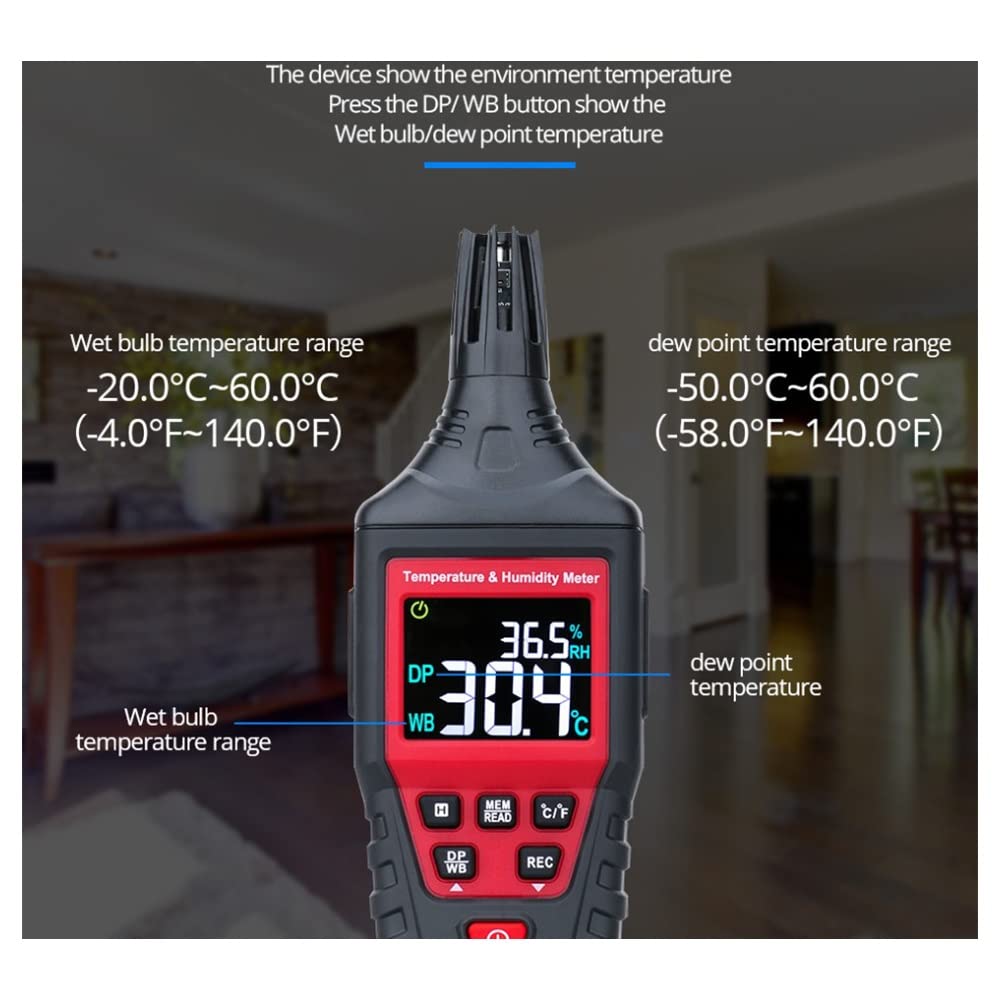 Misuratore di umidità della Temperatura Digitale Igrometro Misuratore di pirometri for termometro da Esterno for Interni ad Alta precisione -20-60 ° C